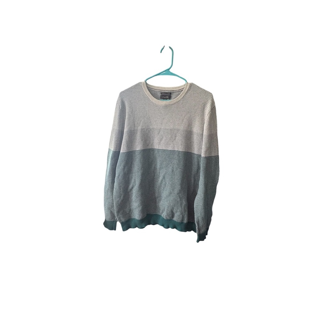Tasso Elba Men's Pima Cotton Crewneck Cottagecore Eclectic Grandpa Sweater XL